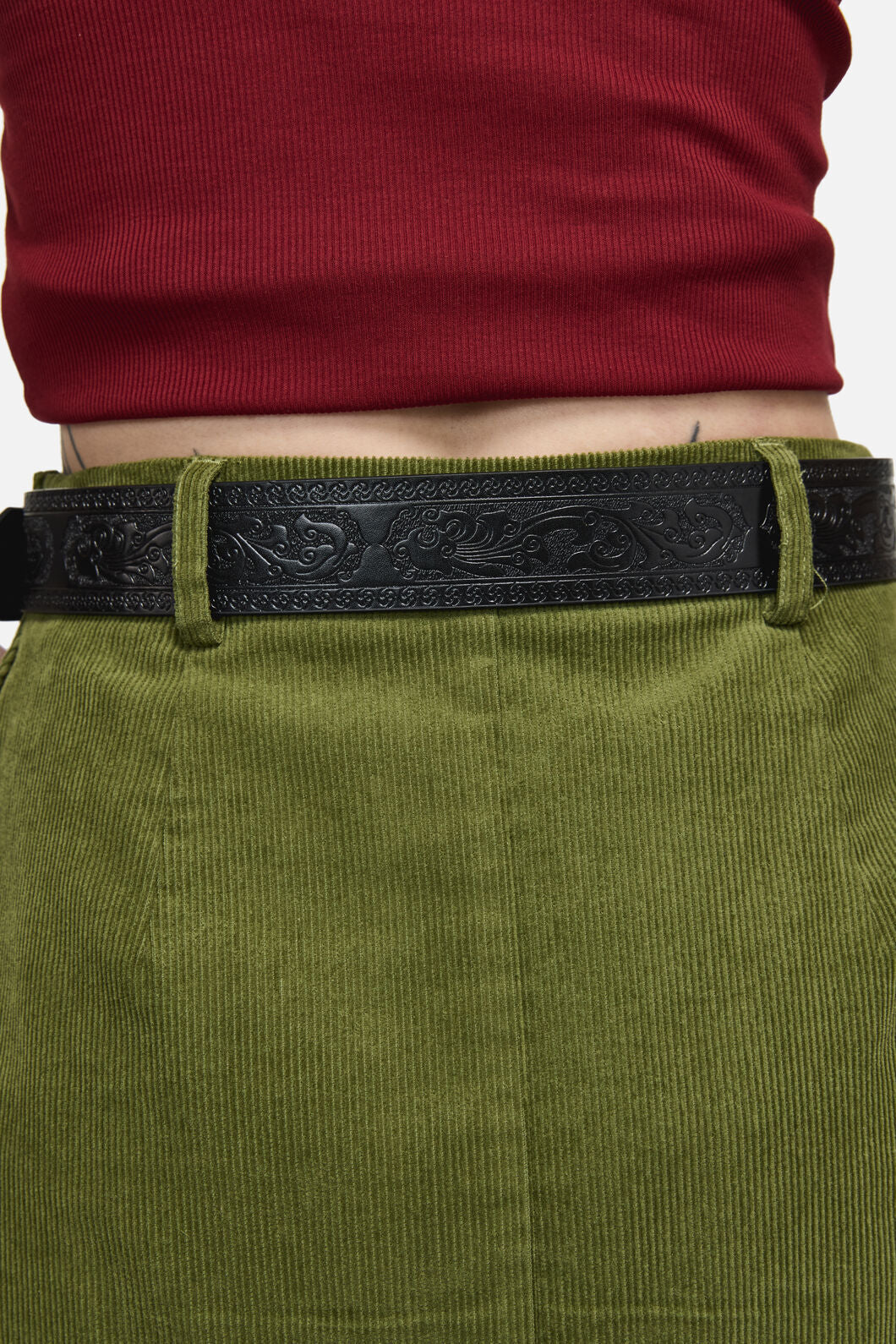 Dangerfield - Etched Heart Belt - black