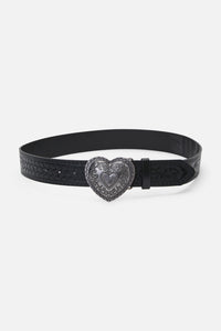 Dangerfield - Etched Heart Belt - black