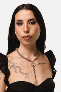 Dangerfield - Chainmail Drop Choker - silver