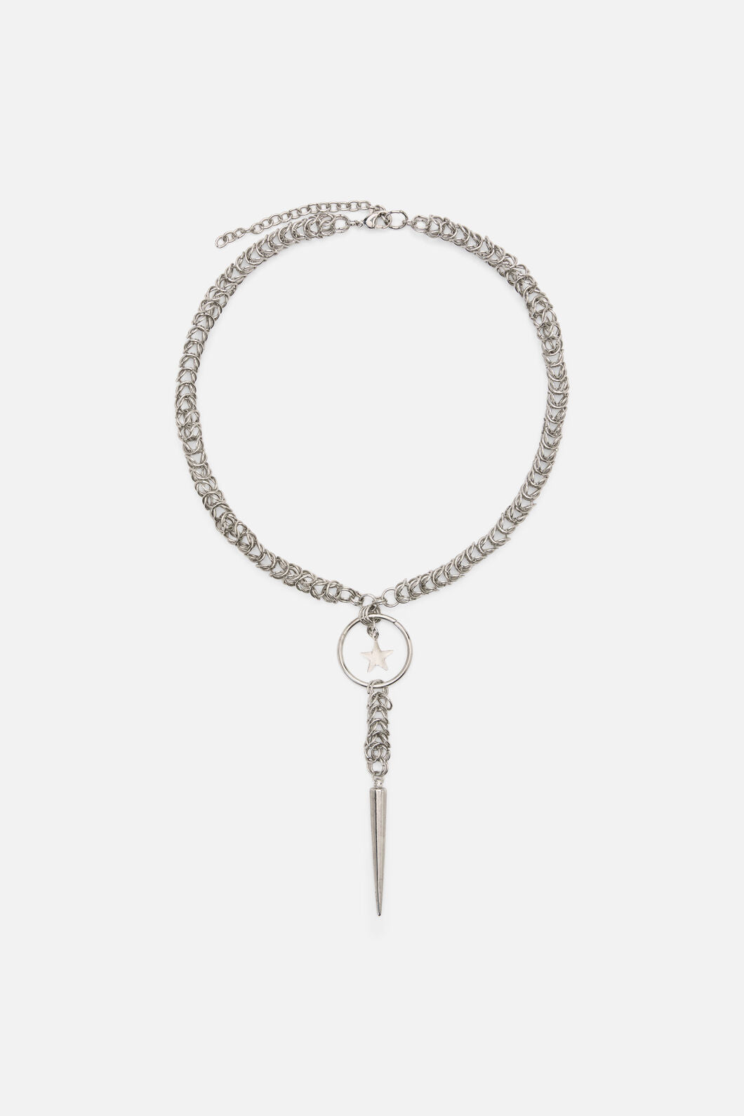 Dangerfield - Chainmail Drop Choker - silver