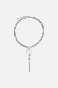 Dangerfield - Chainmail Drop Choker - silver