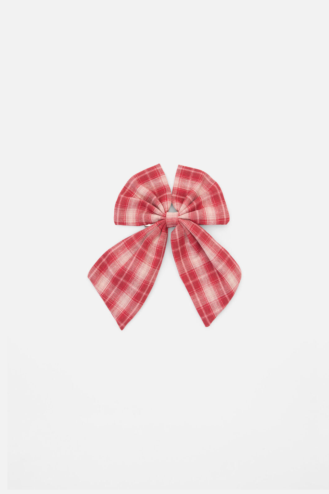 Dangerfield - Check Bow Slide Hair Clip - red-white