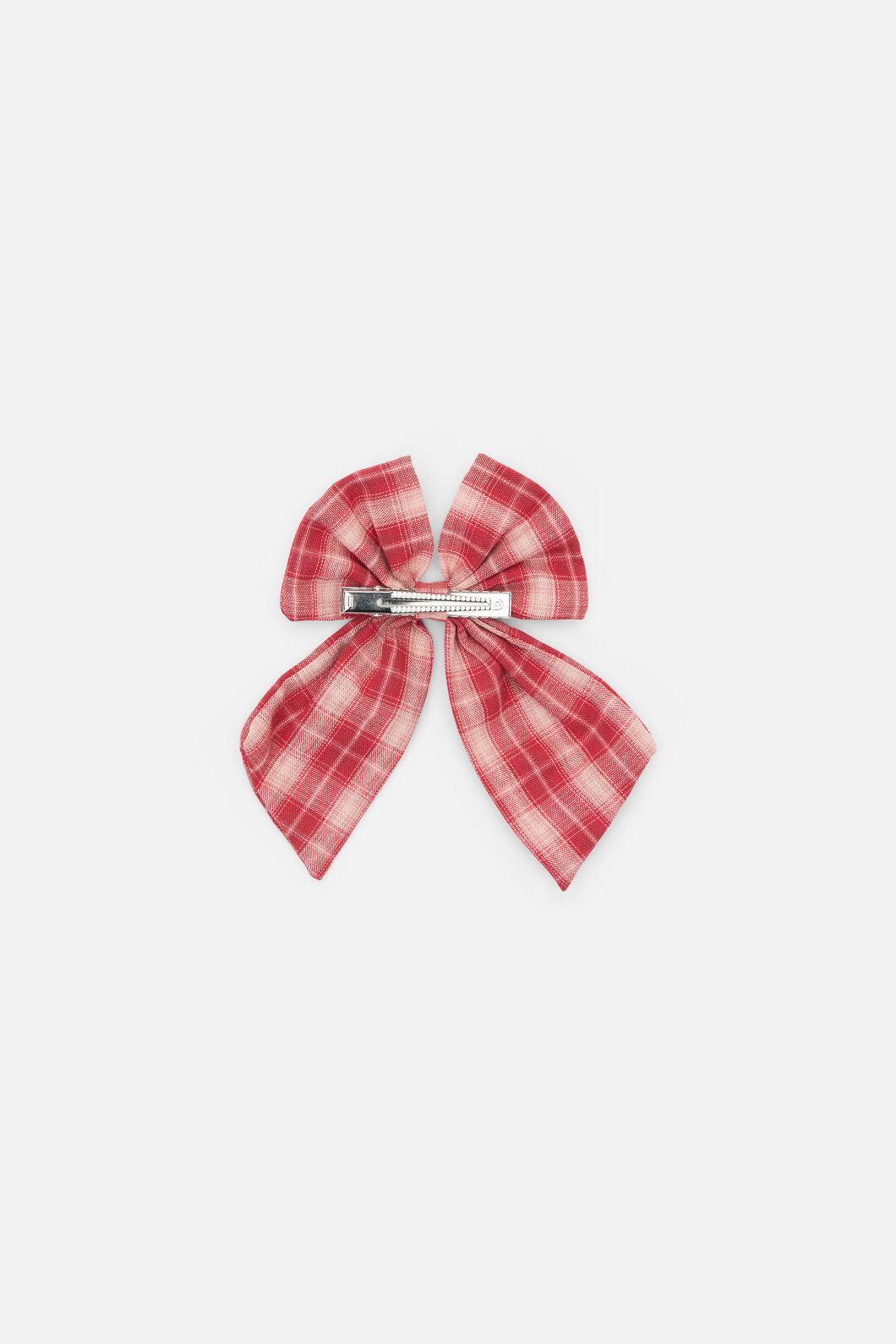 Dangerfield - Check Bow Slide Hair Clip - red-white