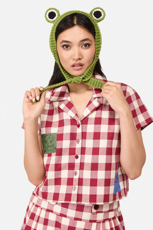 Dangerfield - Frog Knit Headband - green