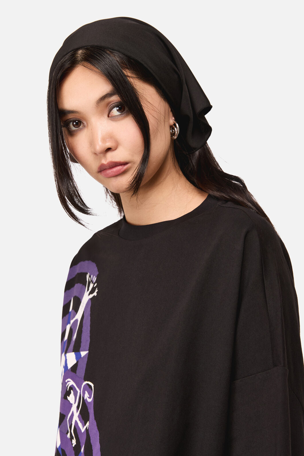 Dangerfield - Eyelet Head Scarf - black