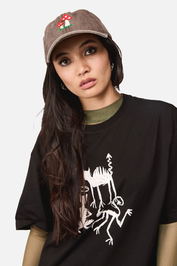 Dangerfield - Toadstool Washed Canvas Cap - chocolate