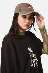 Dangerfield - Toadstool Washed Canvas Cap - chocolate