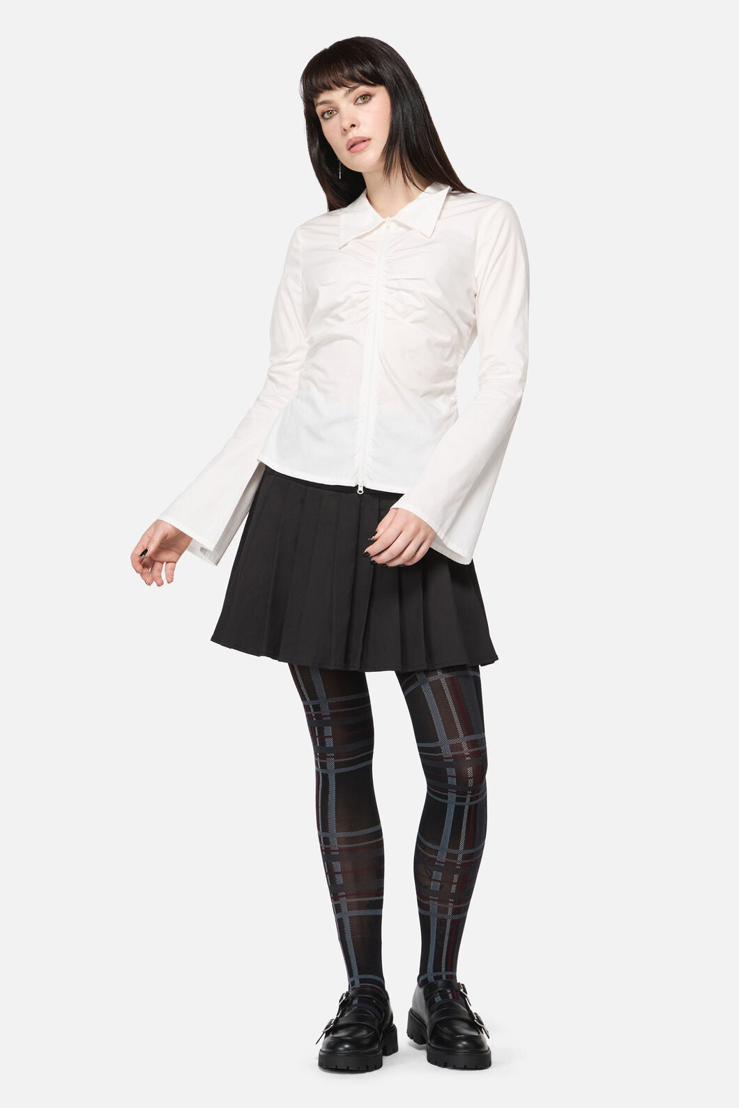 Dangerfield - Black Tartan Tights - black