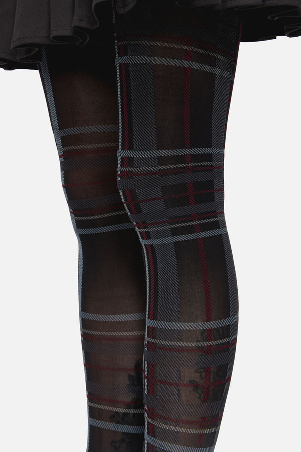 Dangerfield - Black Tartan Tights - black
