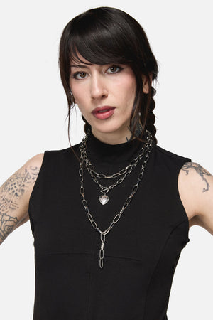 Dangerfield - Layered Necklace - silver