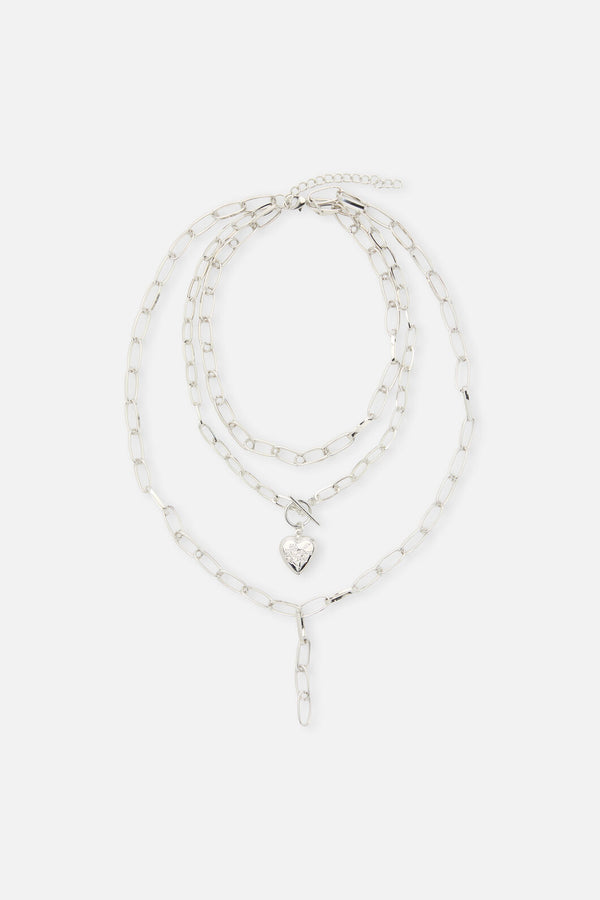Dangerfield - Layered Necklace - silver