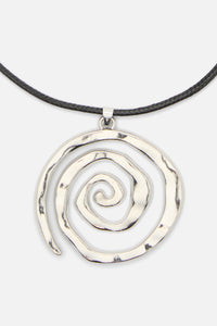Dangerfield - Statement Whirl Necklace - silver
