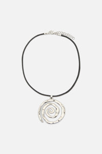 Dangerfield - Statement Whirl Necklace - silver