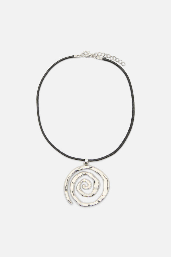 Dangerfield - Statement Whirl Necklace - silver
