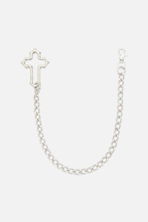 Dangerfield - Cross Clip Jean Chain - silver