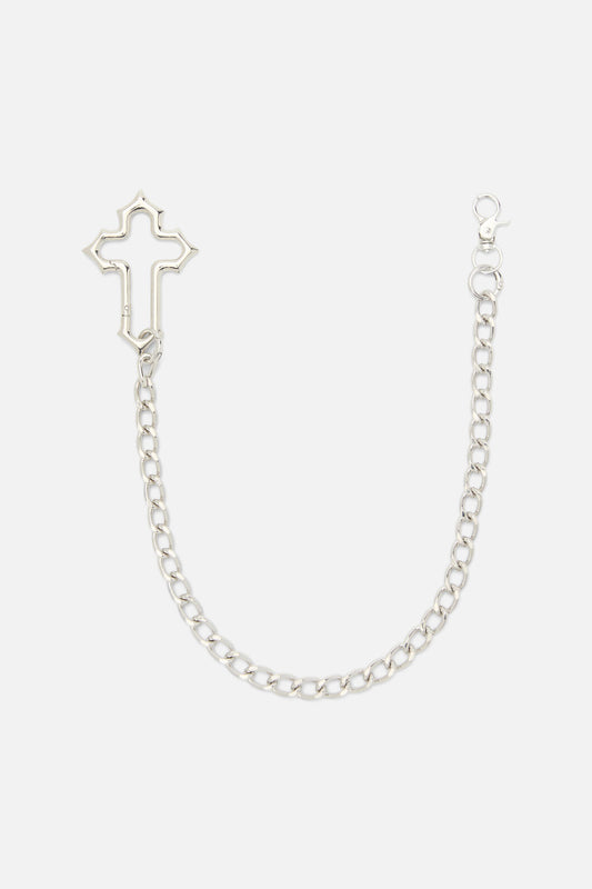 Dangerfield - Cross Clip Jean Chain - silver