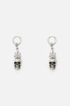 Dangerfield - Flaming Skull Earrings - silver