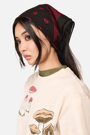 Dangerfield - Border Cotton Bandana - black-red