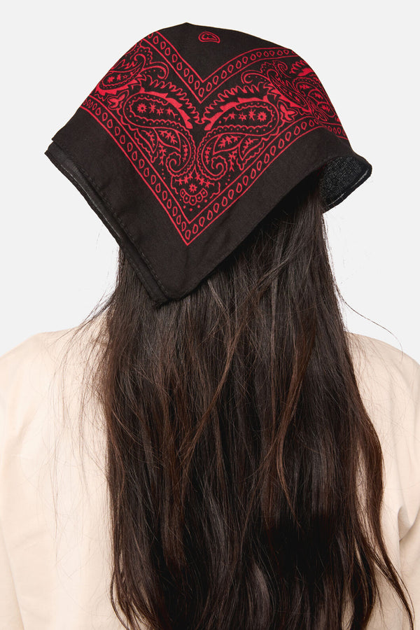 Dangerfield - Border Cotton Bandana - black-red