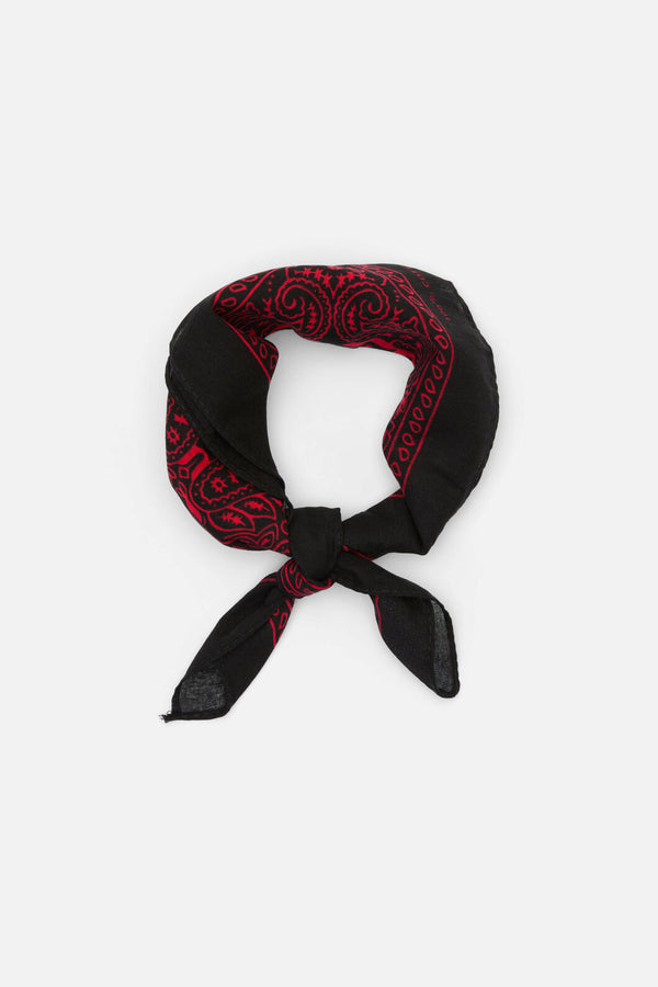 Dangerfield - Border Cotton Bandana - black-red
