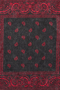 Dangerfield - Border Cotton Bandana - black-red
