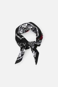 Dangerfield - Skulls & Roses Cotton Bandana - black