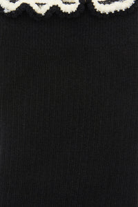 Dangerfield - Black Frill Top Sock - black