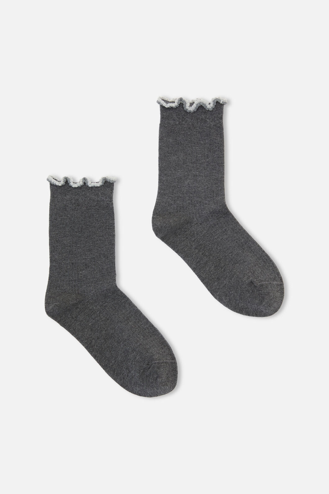 Dangerfield - Grey Frill Top Sock - grey