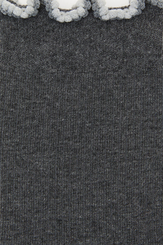 Dangerfield - Grey Frill Top Sock - grey
