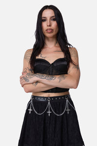 Dangerfield - Chain & Crosses Belt - black