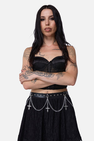 Dangerfield - Chain & Crosses Belt - black