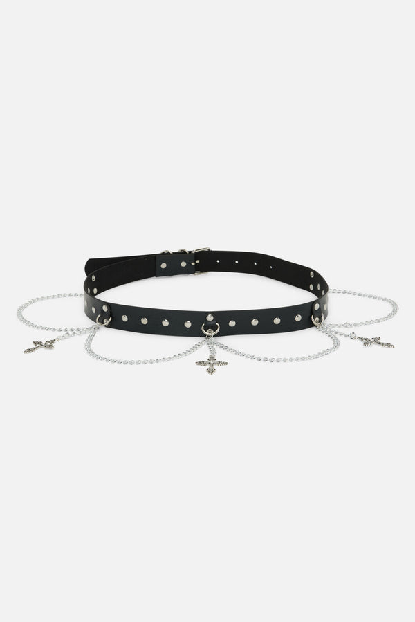 Dangerfield - Chain & Crosses Belt - black
