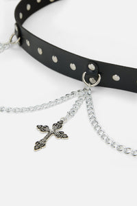 Dangerfield - Chain & Crosses Belt - black
