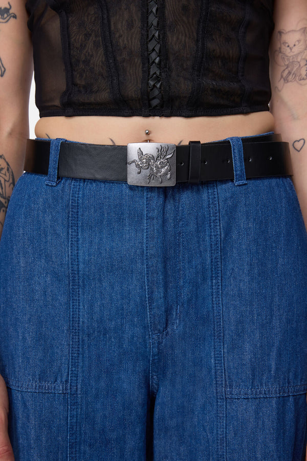Dangerfield - Jackalope Goth Buckle Belt - black