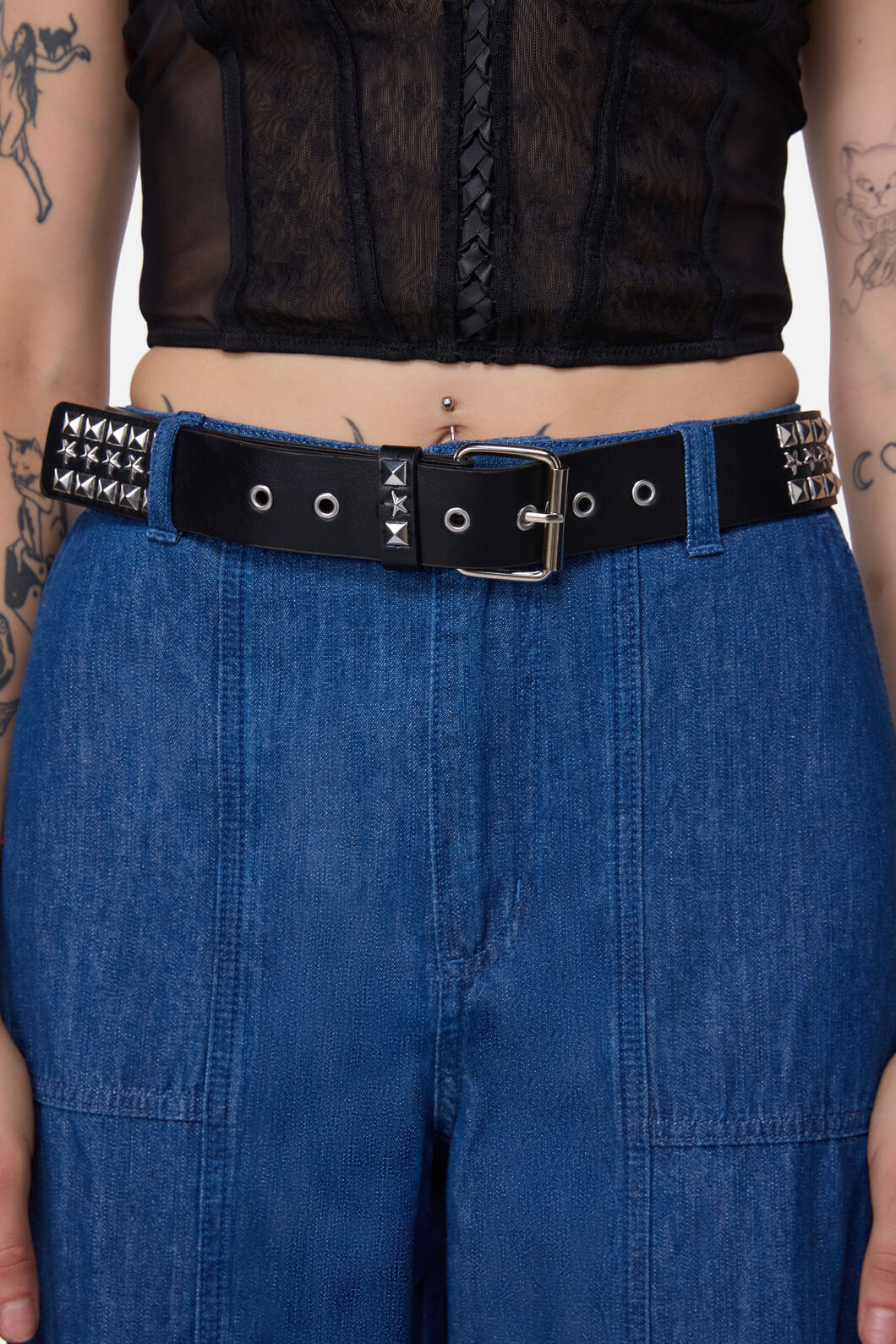 Dangerfield - Stars & Studs Belt - black