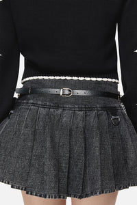 Dangerfield - Stars Lace Chain Waist Belt - black