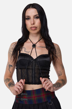 Dangerfield - Bolo Pendant Necktie - black