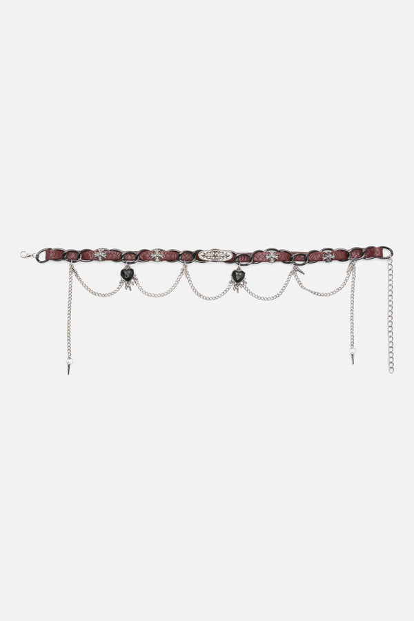 Dangerfield - Charm Choker - dark-red