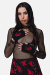 Dangerfield - Jackalope Fingerless Gloves - black