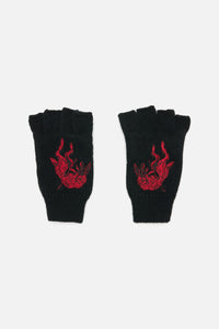 Dangerfield - Jackalope Fingerless Gloves - black