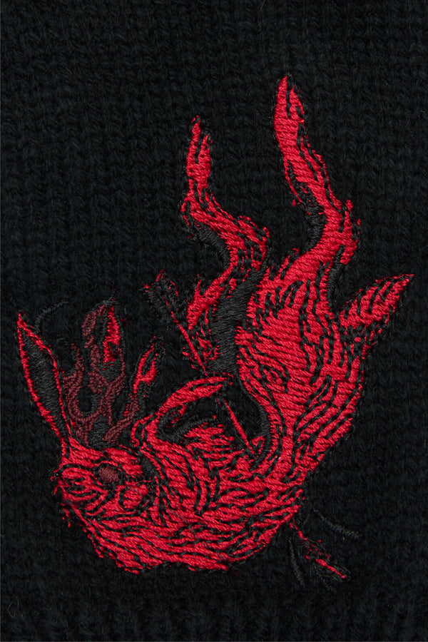 Dangerfield - Jackalope Fingerless Gloves - black
