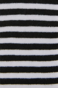 Dangerfield - Striped Long Fingerless Gloves - black-white