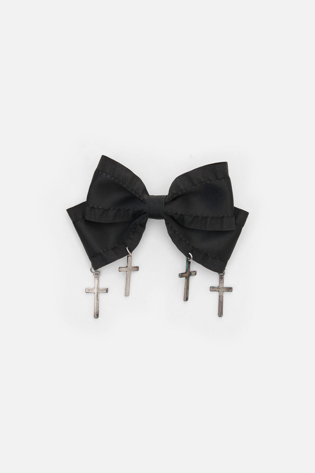 Dangerfield - Bow Cross Slide Hair Clip - black