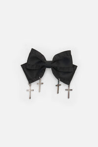 Dangerfield - Bow Cross Slide Hair Clip - black