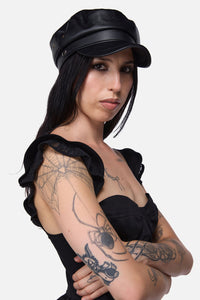 Dangerfield - PU Peak Hat - black