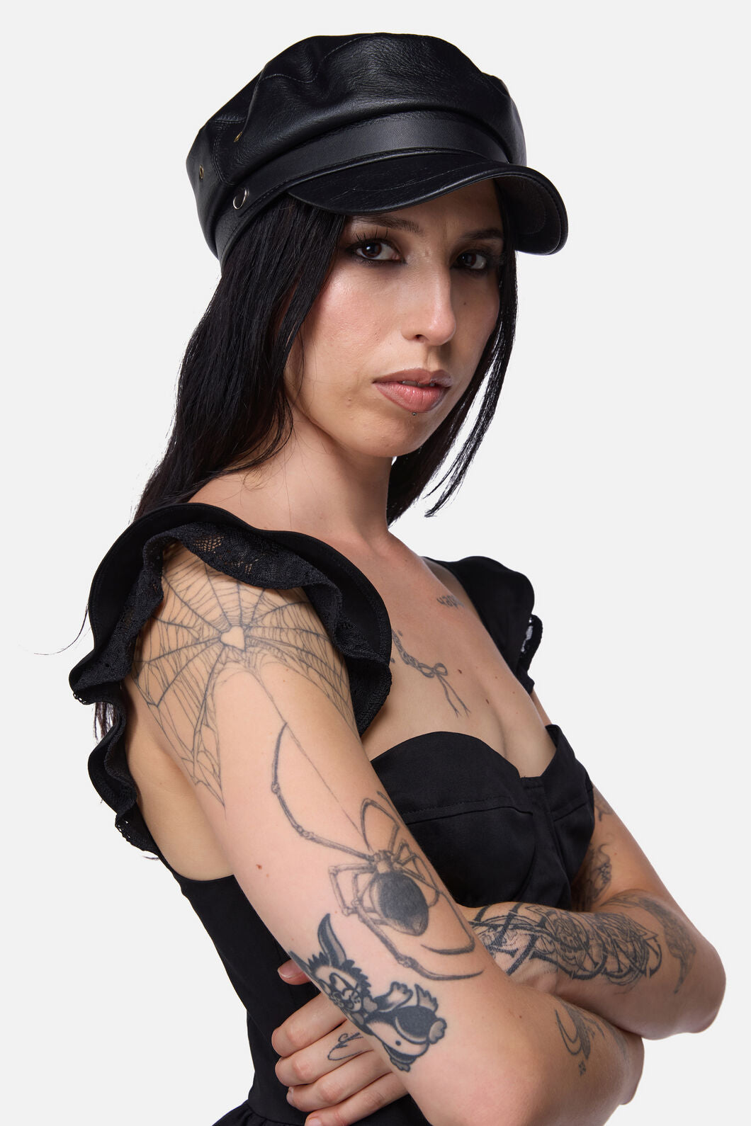 Dangerfield - PU Peak Hat - black