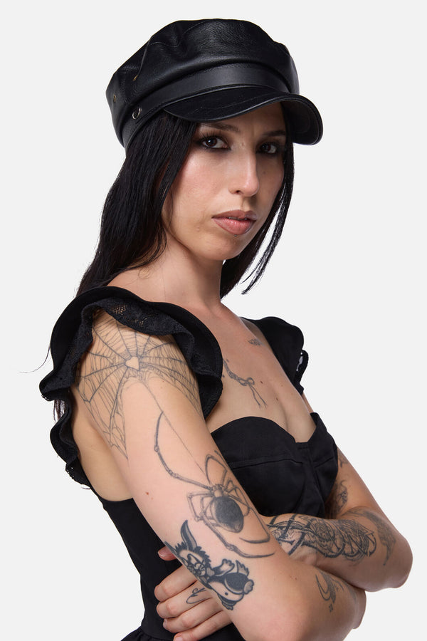 Dangerfield - PU Peak Hat - black