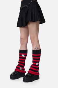 Dangerfield - Stars & Stripes Leg Warmers - red-black
