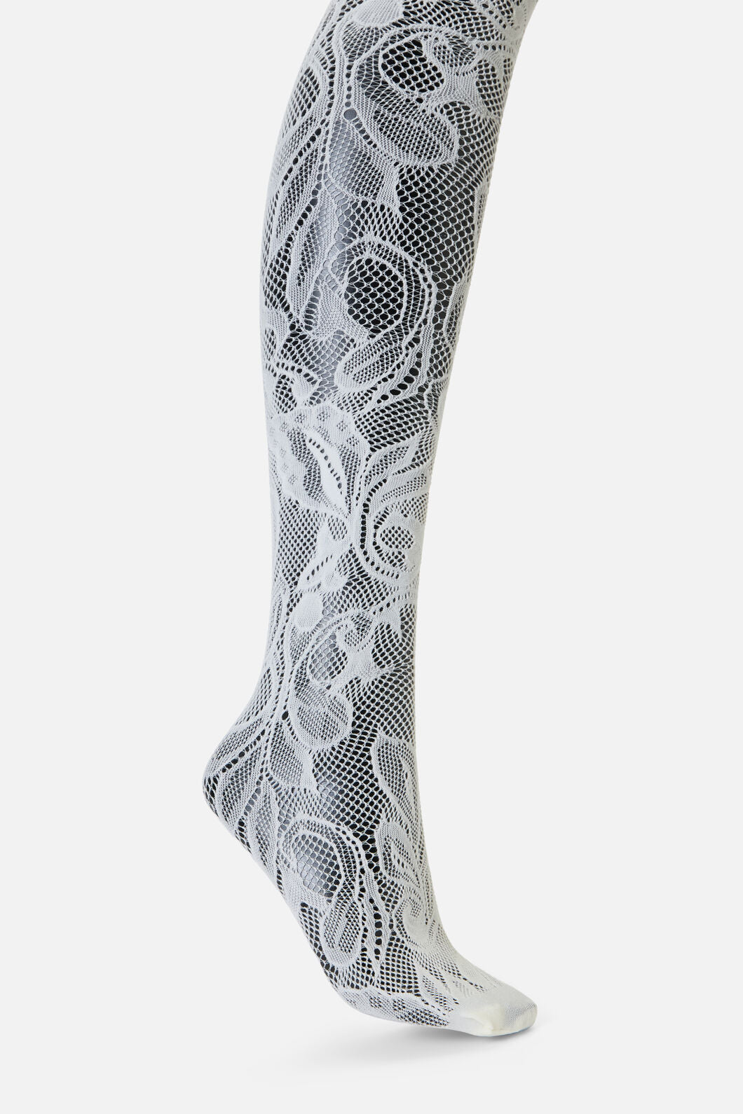 Dangerfield - Cream Swirls Fishnet Tights - cream