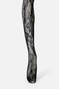 Dangerfield - Black Swirls Fishnet Tights - black